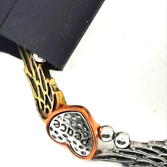 RSVP Peace, Love, and Hope Bangle Bracelet with Angel Wings - Picture 9 of 10